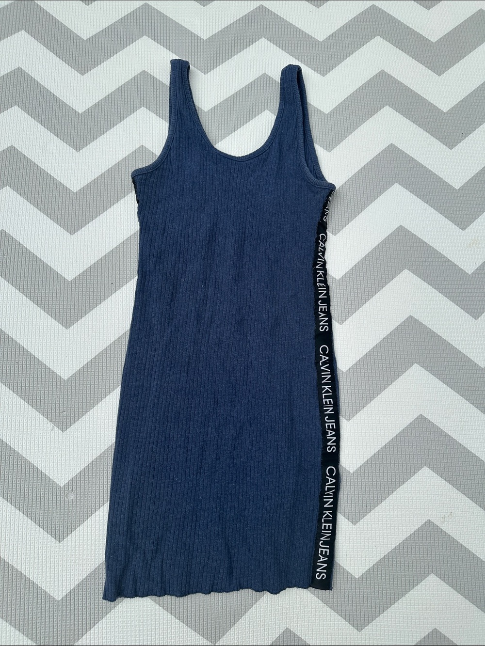 Calvin Klein  Navy Ribbed Tank Dress